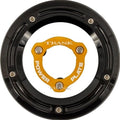 Trask Derby Cover/Power Plate Kit Black/Gold #TM-0051-BK-GD Harley Davidson