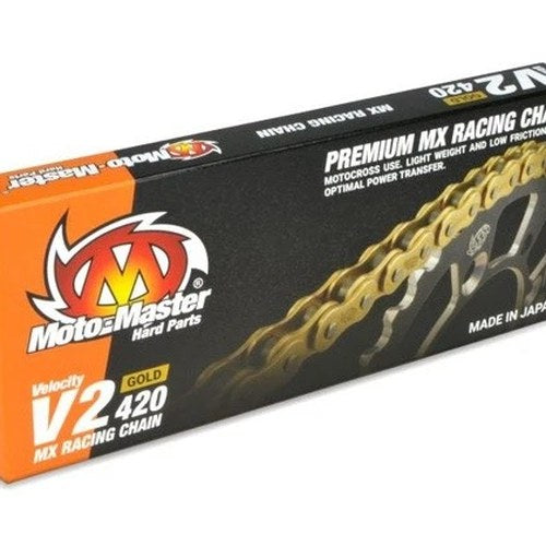 Moto-Master 420 V2 Premium MX Racing Chain 130 Links Gold