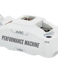 Performance Machine Radial Mount 4-Piston Brake Caliper Front Left White