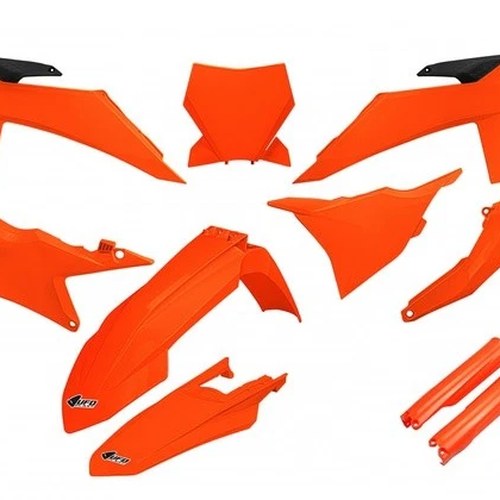UFO Complete Plastics Kit Neon Orange #KTKIT529F-FFLU KTM