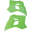 UFO Radiator Shrouds 05-12 KX Green for Kawasaki KDX200 1995-2008 KA02787026