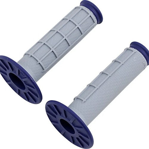 Renthal MX Dual Compound 1/2 Waffle Grips Gray/Blue