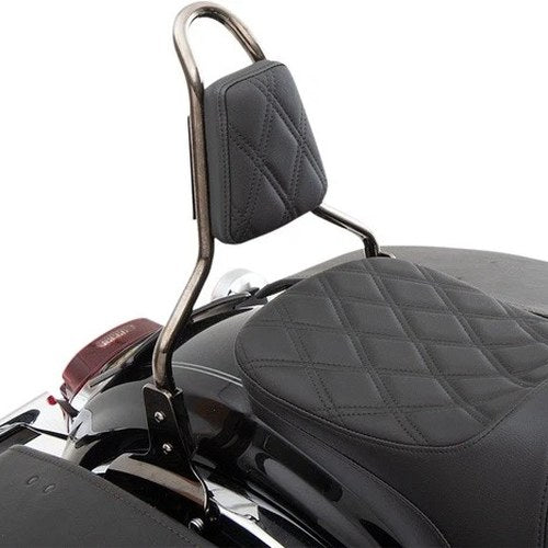 Drag Specialties Double Diamond Pad for Round Tapered Sissy Bars Black