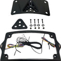 Kodlin Curved LED License Plate Kit For Harley Davidson 3-Hole Pattern Black