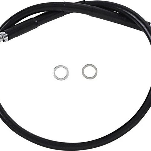 DS Black Vinyl Front Upper ABS Brake Line Kit 23-1/2" +2" Black #212102