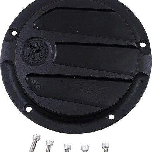 Performance Machine Scallop Derby Cover Black Ops #0177-2058-SMB Harley Davidson