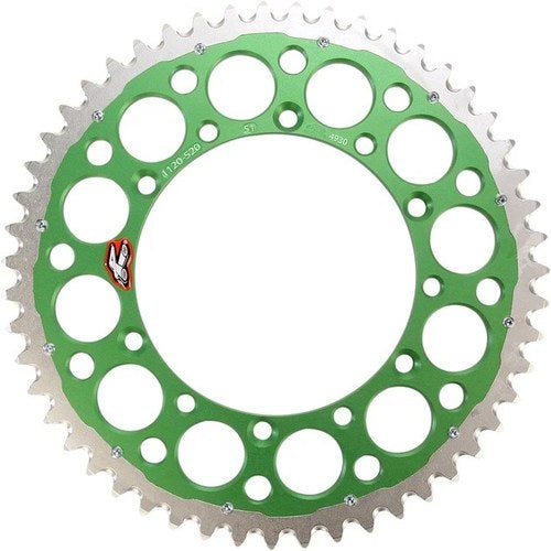 Renthal 520 Twinring Rear Sprocket 51T Green Kawasaki KX250F/KX450F