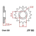 JT Front Sprocket 520 13T fits Yamaha TT-R250 1999-2006