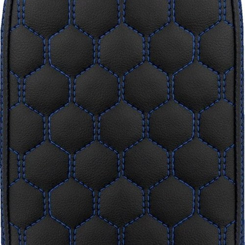Saddlemen RoadSofa HC Gravestone Sissy Bar Pad Blue Stitch 6.5" W x 11" H