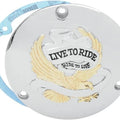 DS Live To Ride Derby Cover w/ Gold Eagle Harley Davidson 142653