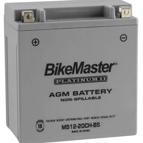 BikeMaster Agm Platinum II Battery #MS12-20CH-BS for Kawasaki/Suzuki