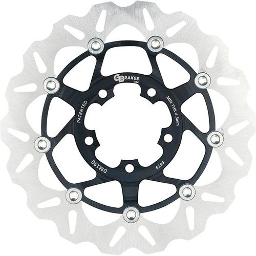 GBrakes Floating Wave Brake Rotor 310mm Front Black #GBDU040 for Kawasaki