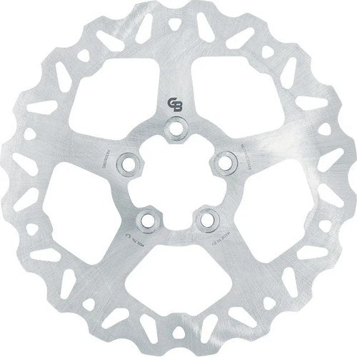 GBrakes Solid Wave Brake Rotor 11.5" Rear Silver #GBD9019X Harley Davidson
