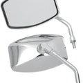 Emgo Big One Mirror Set Rectangular 10mm Chrome Universal