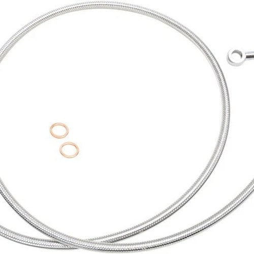 Magnum Polished Stainless Designer ABS Mid-line Brake Line 57011 Harley Davidson
