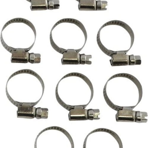 Parts Unlimited Embossed Hose Clamps 12mm to 22mm