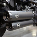 S&S Grand National Slip-On Mufflers Black #550-0725 Harley Davidson Dyna