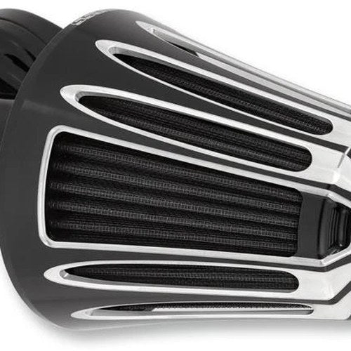 Arlen Ness Monster Sucker 90-Degree Air Cleaner Kit Deep Cut Black #81-014