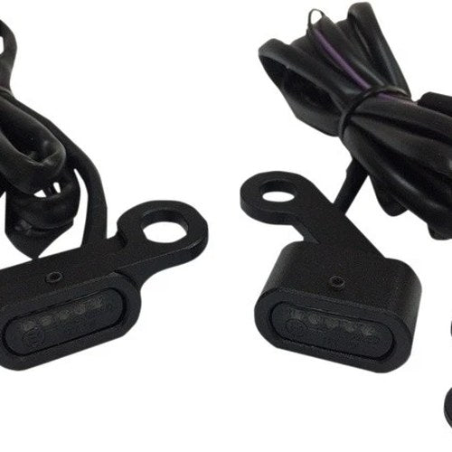 DS LED Handlebar Marker Lights Black Smoke Lens Harley-Davidson XL 04-22