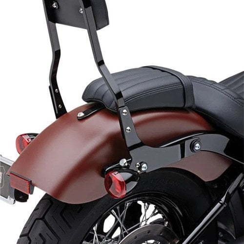 Cobra Detachable Short Square Passenger Backrest Black 602-2049B Harley Davidson