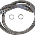 DS Braided Front Upper ABS Brake Line Kit 27-1/2" +6" Clear Coated #212098