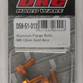 Drc Hard Ware Aluminum Flange Bolts M6 x 12mm Gold 4-Pack