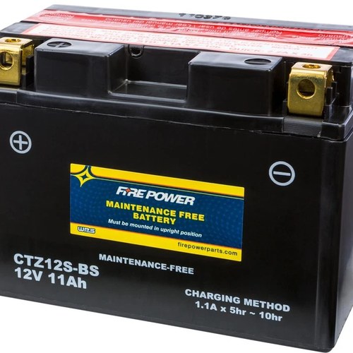 Wps Fire Power CTZ12S-BS Maintenance Free Battery CTZ12S-BS for Honda/Yamaha/BMW