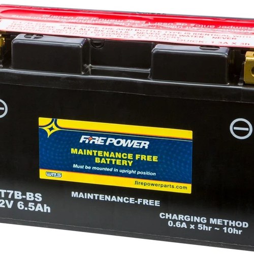 Wps Fire Power CT7B-BS Maintenance Free Battery Yamaha YW125 Zuma 125 2009-2014