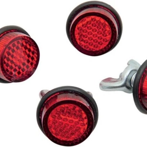 Chris Products License Plate Reflectors Red 4-Pack