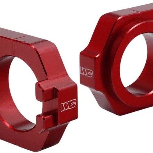 Works Connection Axle Blocks Red #17-205 for Honda Crf 450/CRF 250/CR125R