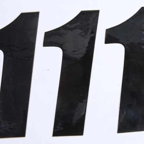 Dcor SX Plate Number #1 6"H Black 3-Pack