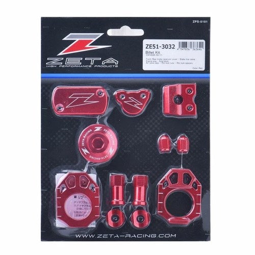 Zeta Billet Kit Red #ZE51-3032 for Honda CRF450R/CRF450RX 2017-2020