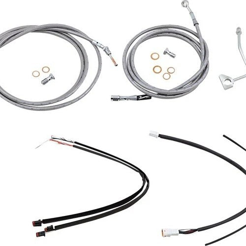 Burly Handlebar Cable/Line Kit for 14" Hangers w/ABS Stainless #B30-1167