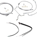 Burly Handlebar Cable/Line Kit for 18" Hangers w/o ABS Stainless #B30-1166
