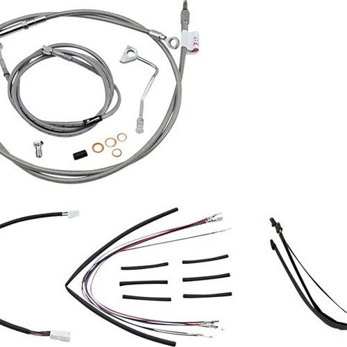 Burly Handlebar Cable/Line Kit for 18" Hangers w/ABS Stainless #B30-1160