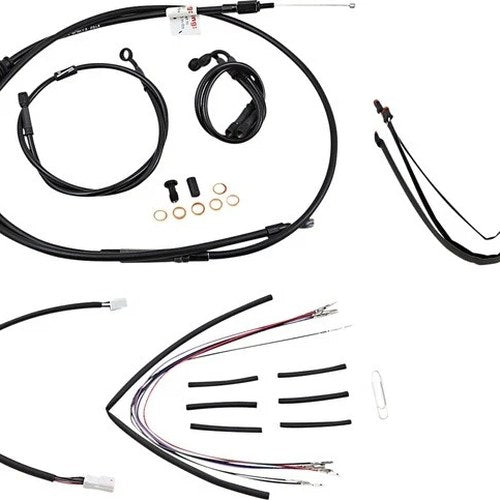 Burly Handlebar Cable/Line Kit for 18" Hangers w/o ABS Black #B30-1172