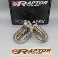 Raptor Apex Titanium Footpegs #RX007 Triumph TF 250-X 2024