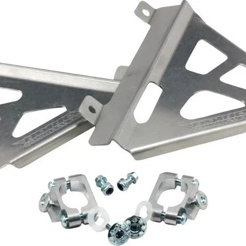 Works Connection Radiator Brace Kit Silver #18-073 for Yamaha YZ125/YZ125X 2025