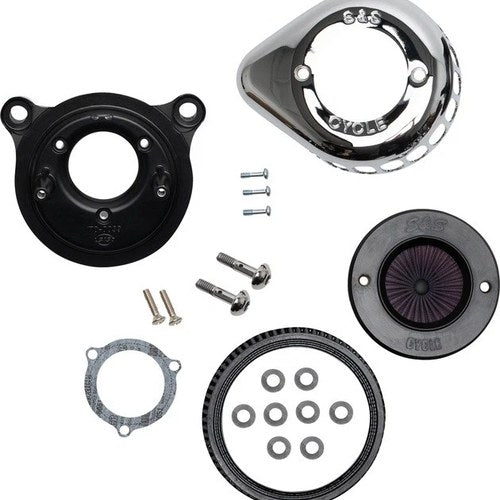 S&S Stealth Air Stinger Teardrop Air Cleaner Kit Chrome 170-0721A