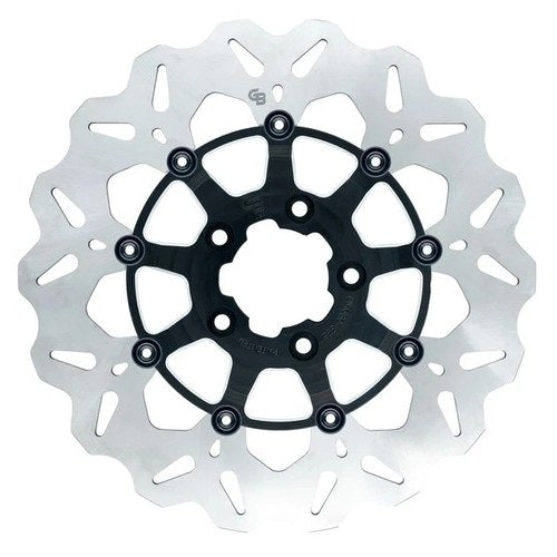 GBrakes Floating Wave Brake Rotor 11.8" Rear CC Black/Silver #GBDU015