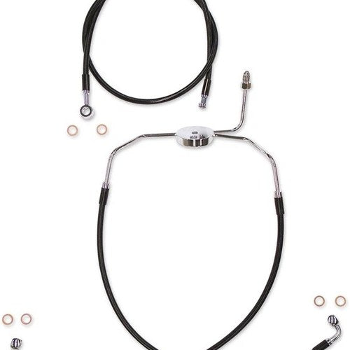 Magnum Alt Length XR Non-ABS Comp. Front Brake Line Kit 27" Blk/Chr #SBC1305-27