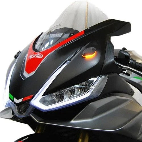 New Rage Cycles Mirror Block Off Turn Signals Black Aprilia RSV4 2021-2024