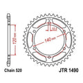 JT Steel Rear Sprocket 520 42T fits Kawasaki EN500C Vulcan 500 Ltd 1996-2009