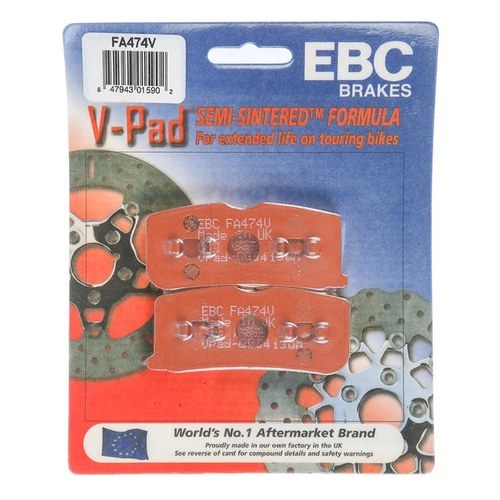 Ebc V Semi-Sintered Brake Pads Front FA474V Can-Am Spyder RS/Spyder RT 2010-2012