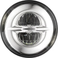 DS Premium LED Reflector Headlight 7" Chrome Clear/White