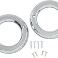 Motor Trike Tri-Glide Trax Fog Light Accent Rings Chrome