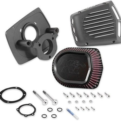 K&N Street Metal Air Intake System Shaker Black #RK-3951 Harley Davidson