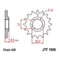 JT Front Sprocket 420 12T #JTF1906.12 KTM 65 SX/60 SX