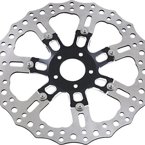 Arlen Ness 7-Valve Floating Brake Rotor 14" Front Black #33-10301-203
