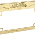 Emgo Eagle License Plate Frame 7" W x 4" H Gold Universal